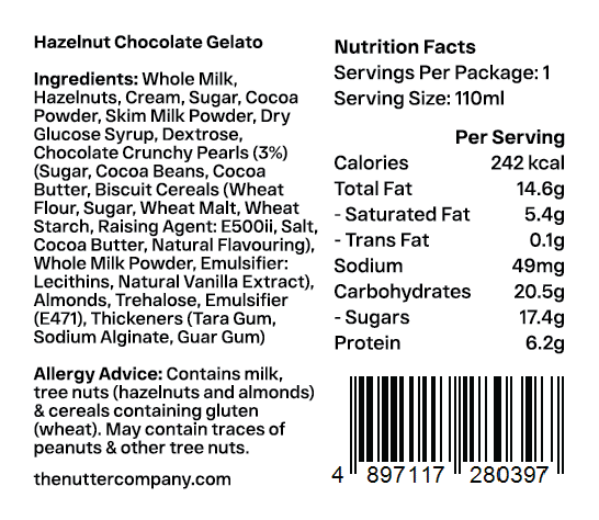 Hazelnut Chocolate Gelato 脆脆榛子朱古力雪糕